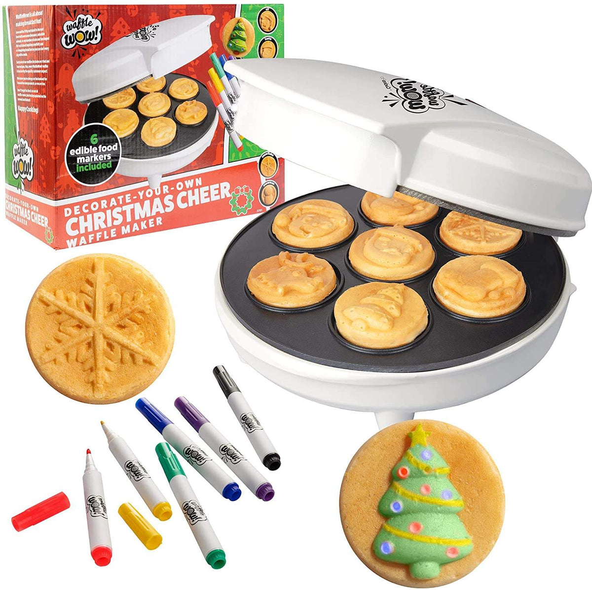 Christmas Cheer Waffle Maker & Edible Markers – Waffle Wow!