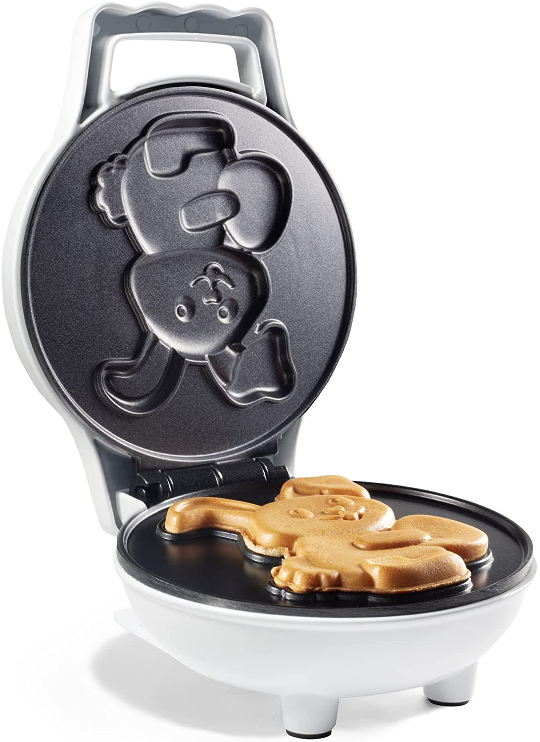 Easter Bunny Mini Waffle Maker - Make Holiday Breakfast Special for Kids & Adults with Cute Bunny Waffles or Pancakes - Individual 4 inch Waffler Iron