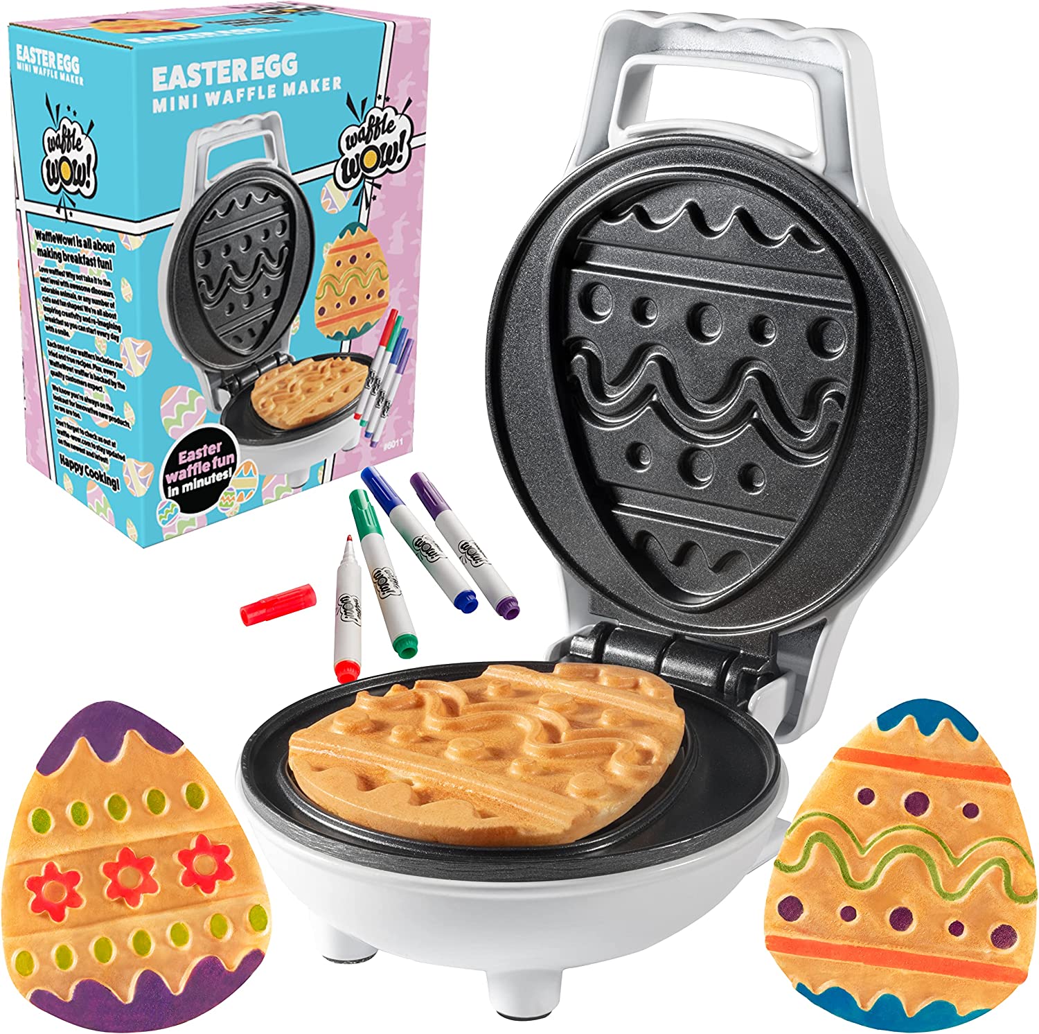 Easter Egg Waffler Maker with Edible Food Markers