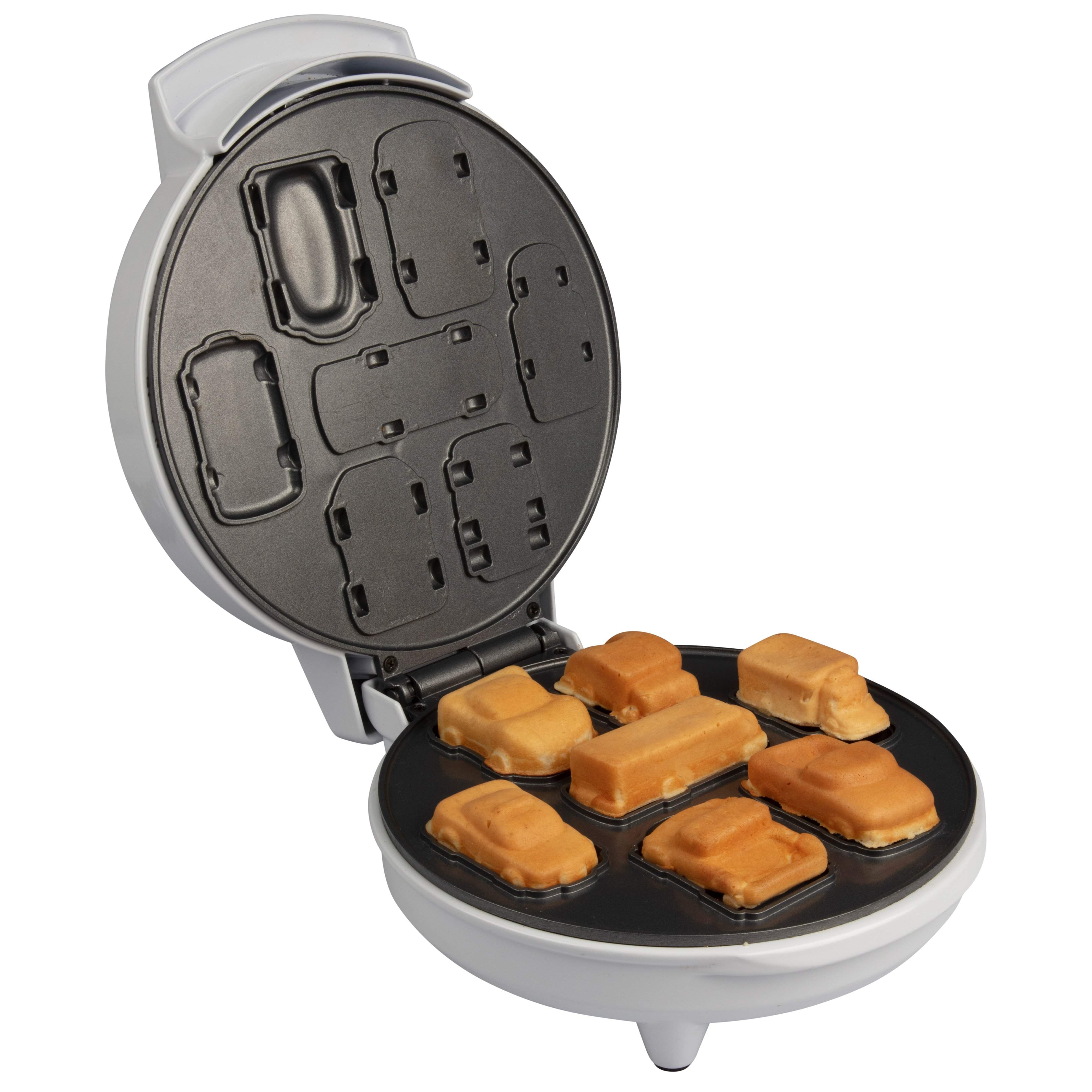 Mini Waffle Maker for Kids- Car and Truck Waffle Maker with Removable  Plates Waffle Iron Make 8 Fun Different Car Waffle in Minutes- Easy to  Clean