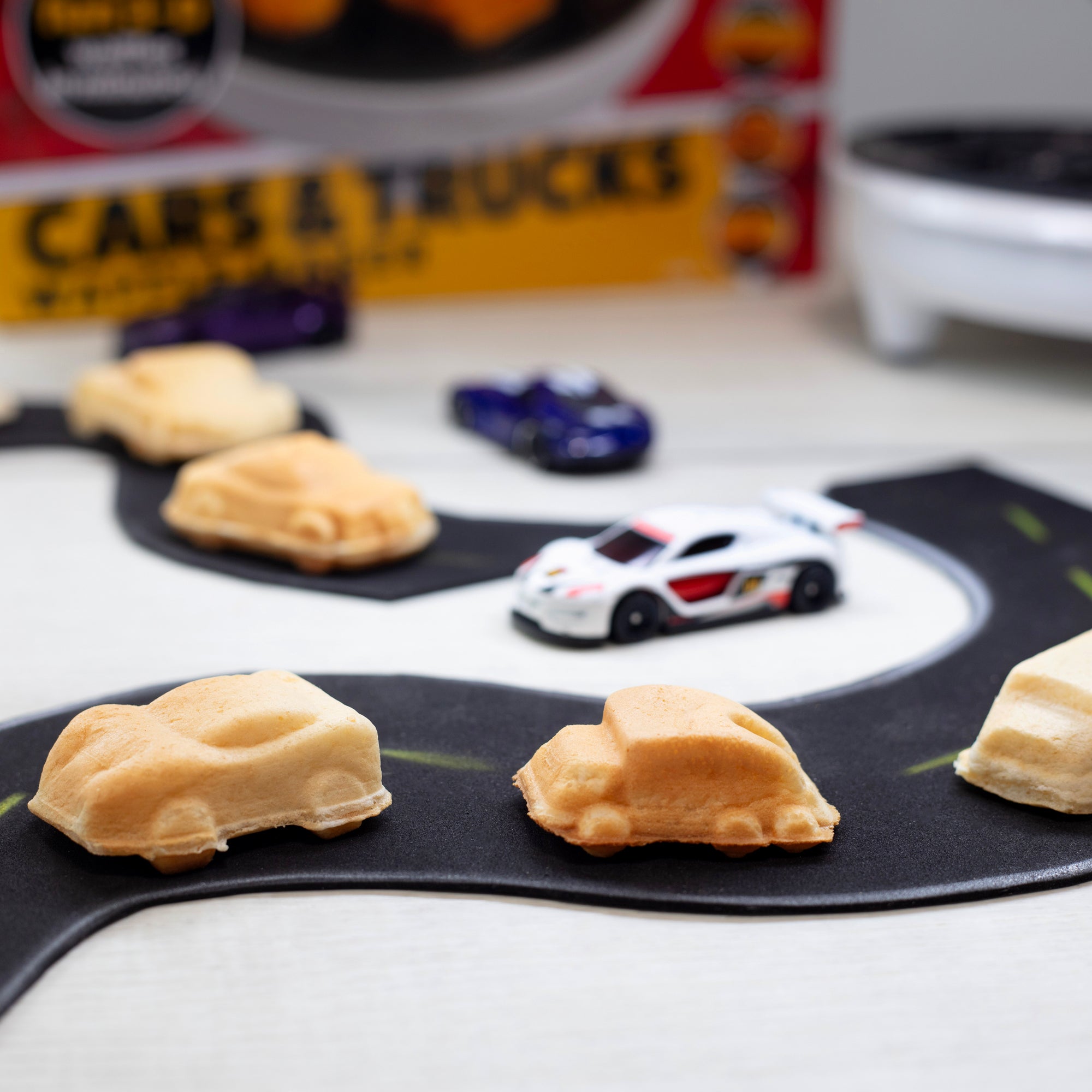 Car Mini Waffle Maker - Make 7 Fun, Different Race Cars, Trucks, and Automobile